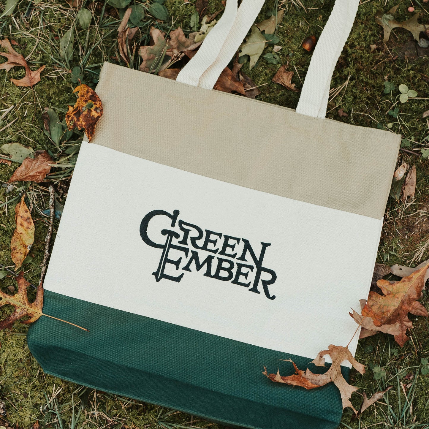 Green Ember Canvas Tote Bag