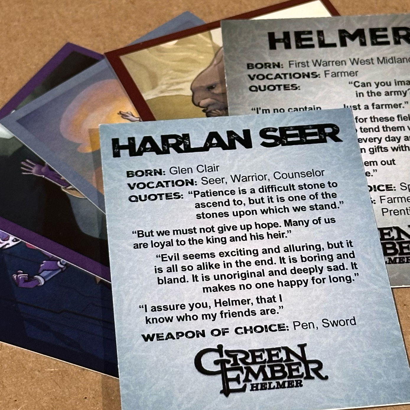 Helmer in the Dragon Tomb Character Cards + Lenticular Card