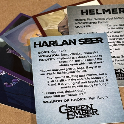 Helmer in the Dragon Tomb Character Cards + Lenticular Card